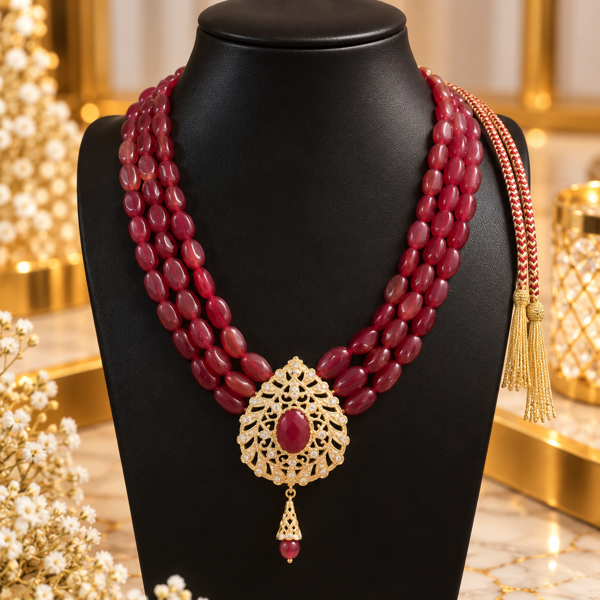 Collier traditionnel en pierre naturelle