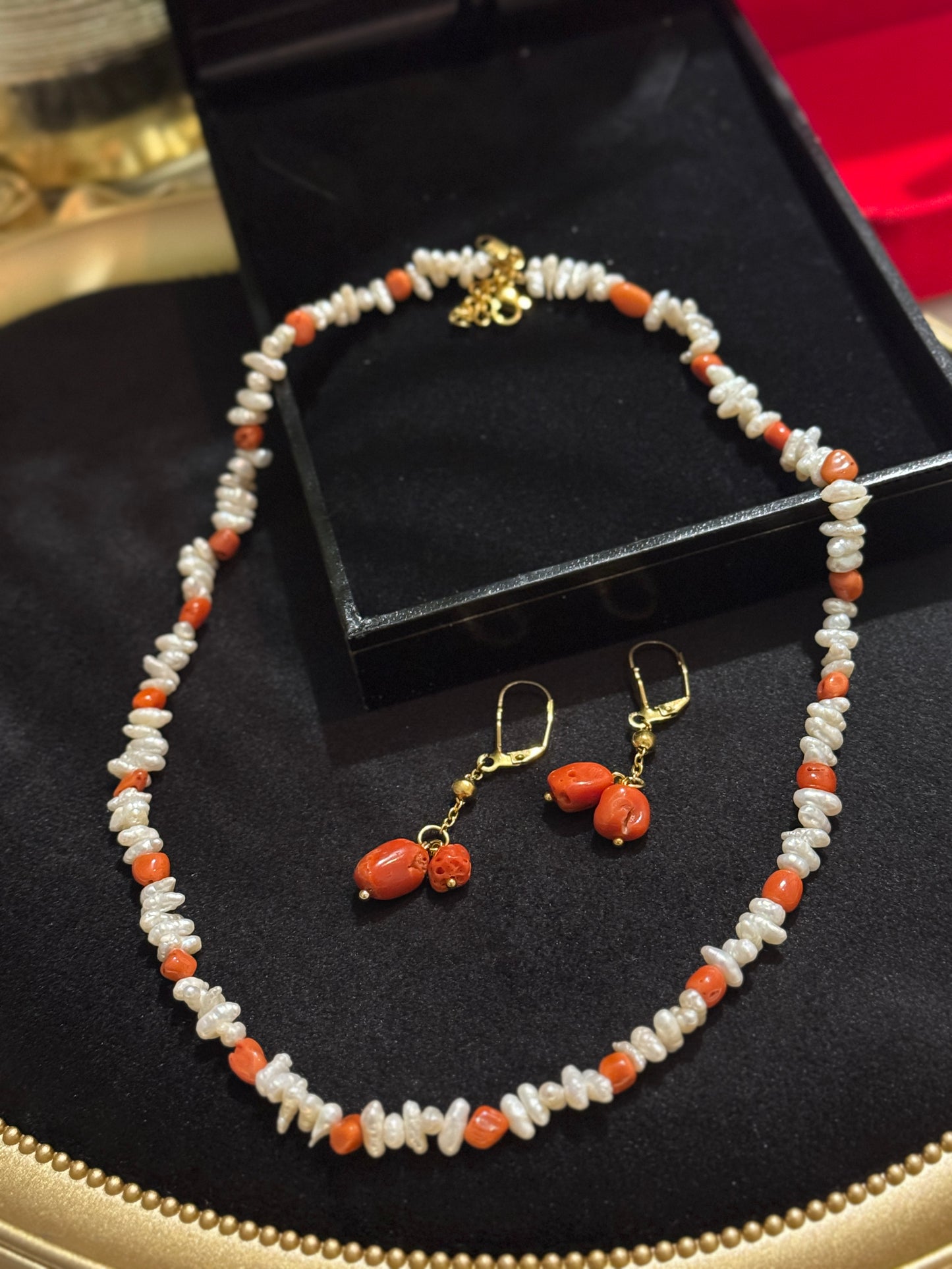 Collier joher et Corail 100%naturel