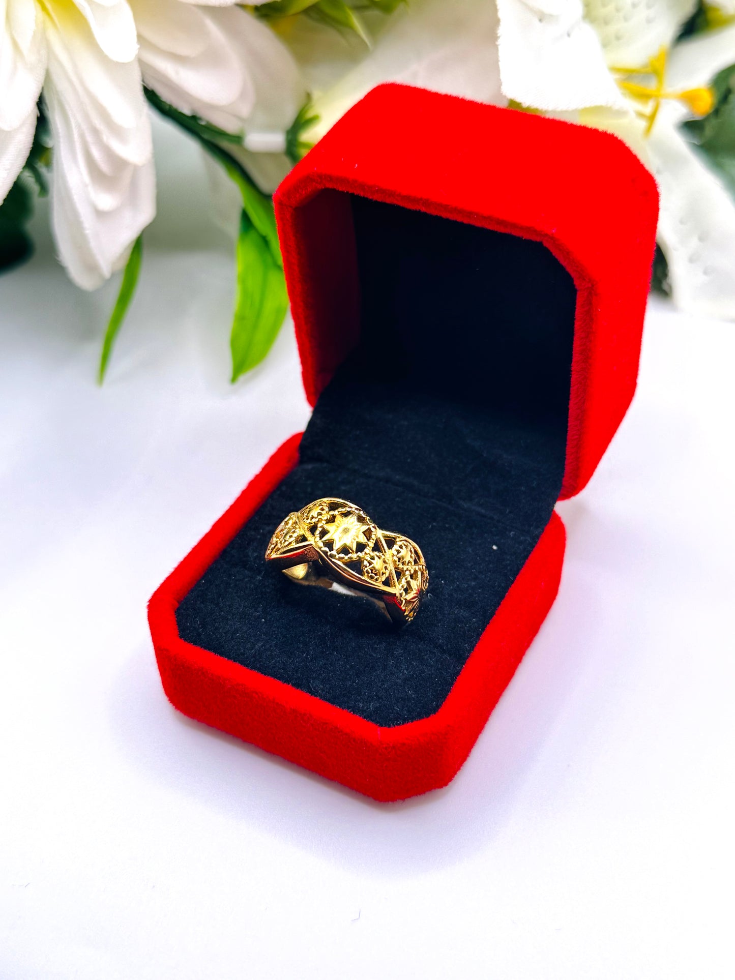 Bague coq d’or