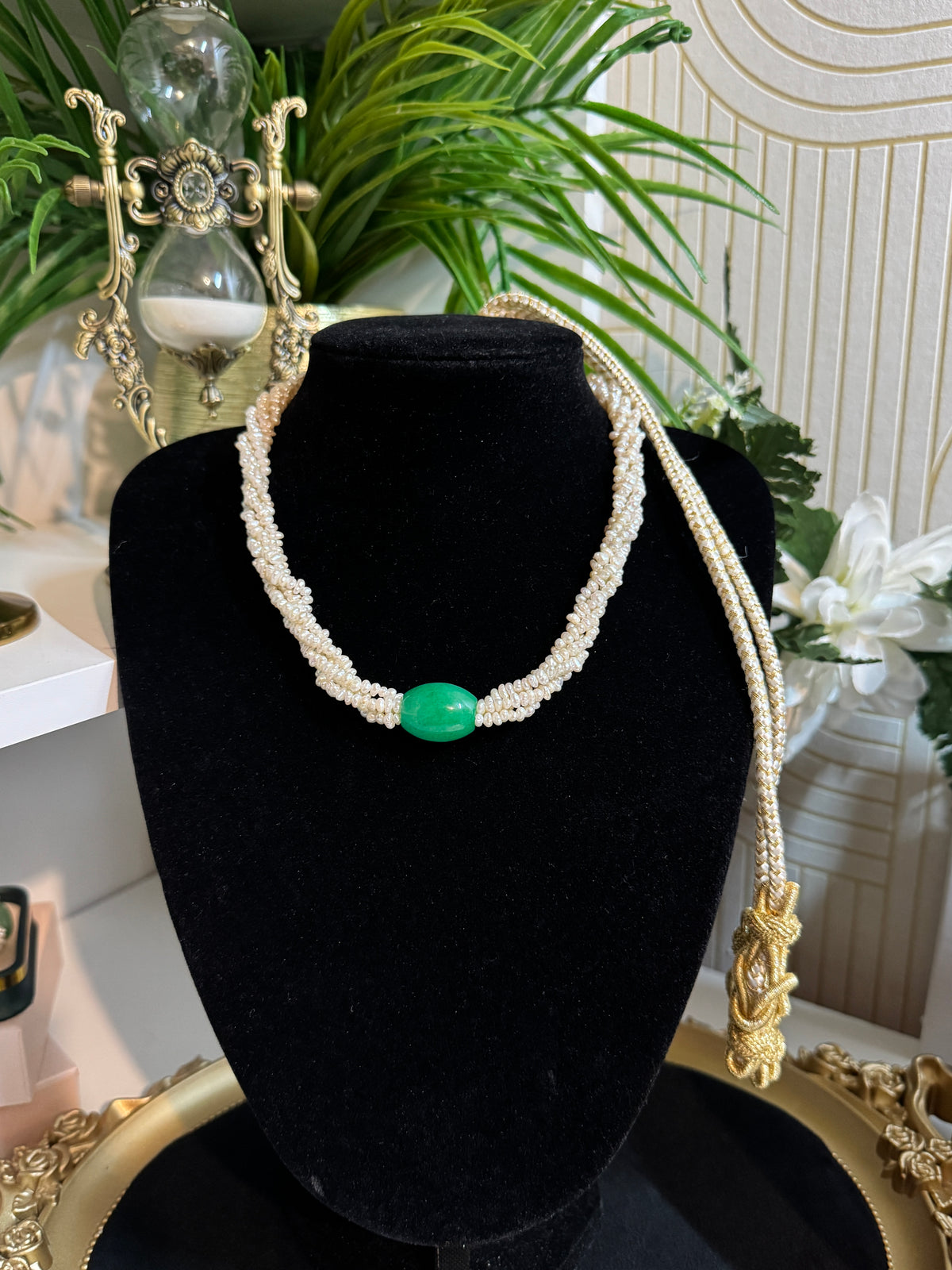 Collier Joaillerie Traditionnelle – Perles Naturelles & Aventurine