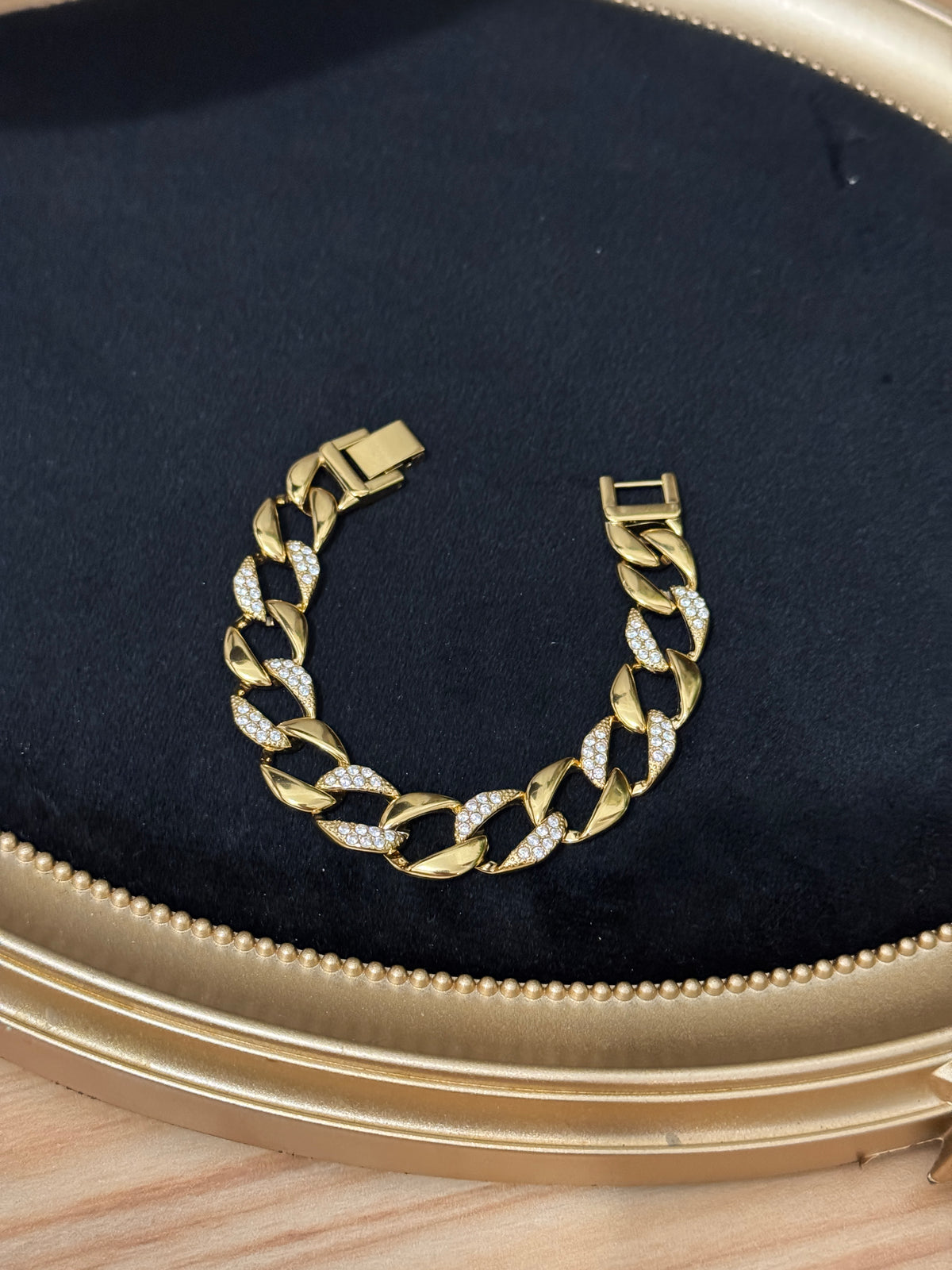 Ensemble Éclat Royal – Collier & Bracelet en acier inoxydable