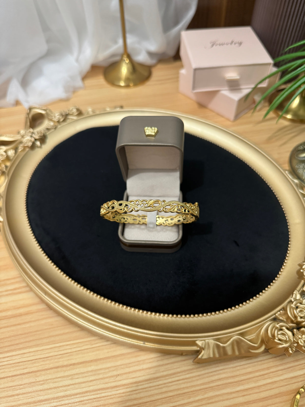 Bracelet Arabesque Oriental – Effet Or ✨