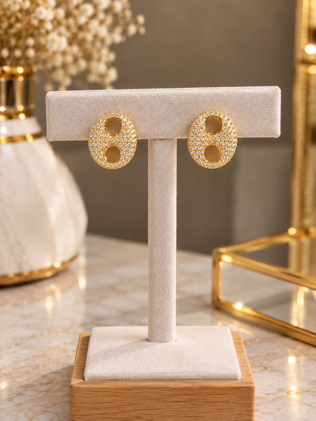 Boucle d’oreille grain de café