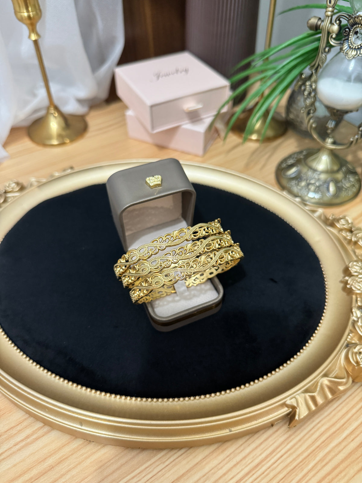 Bracelet Arabesque Oriental – Effet Or ✨