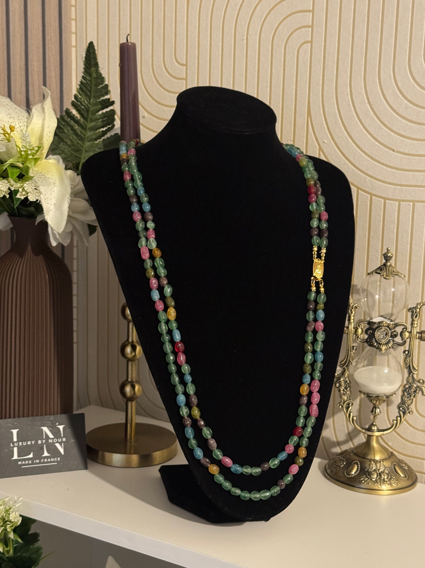 Aurélia Multigem – Sautoir Double Chaîne
