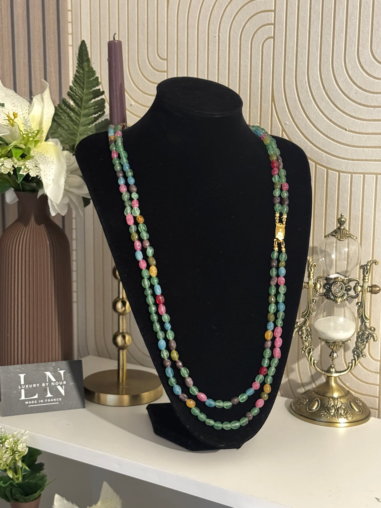 Aurélia Multigem – Sautoir Double Chaîne