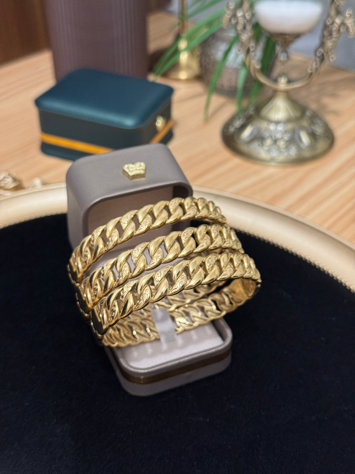 Bracelet Radco model or en acier inoxydable
