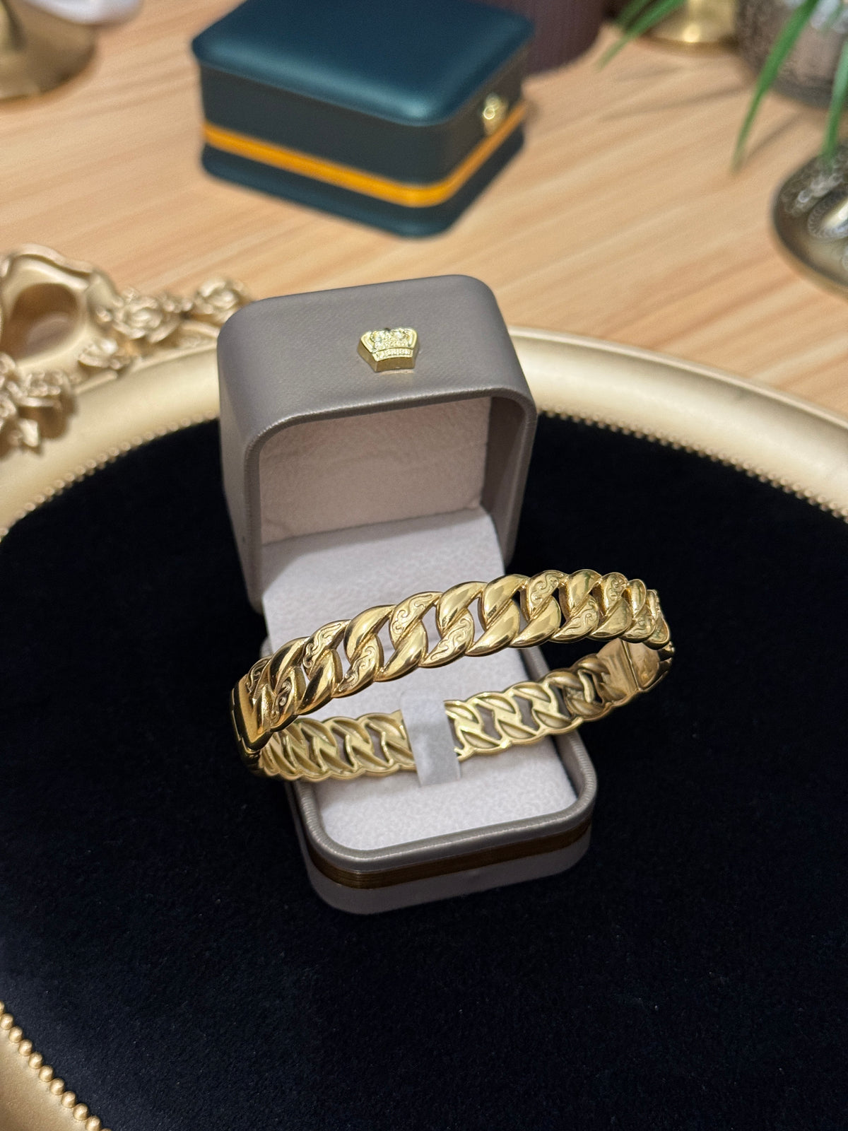 Bracelet Radco model or en acier inoxydable