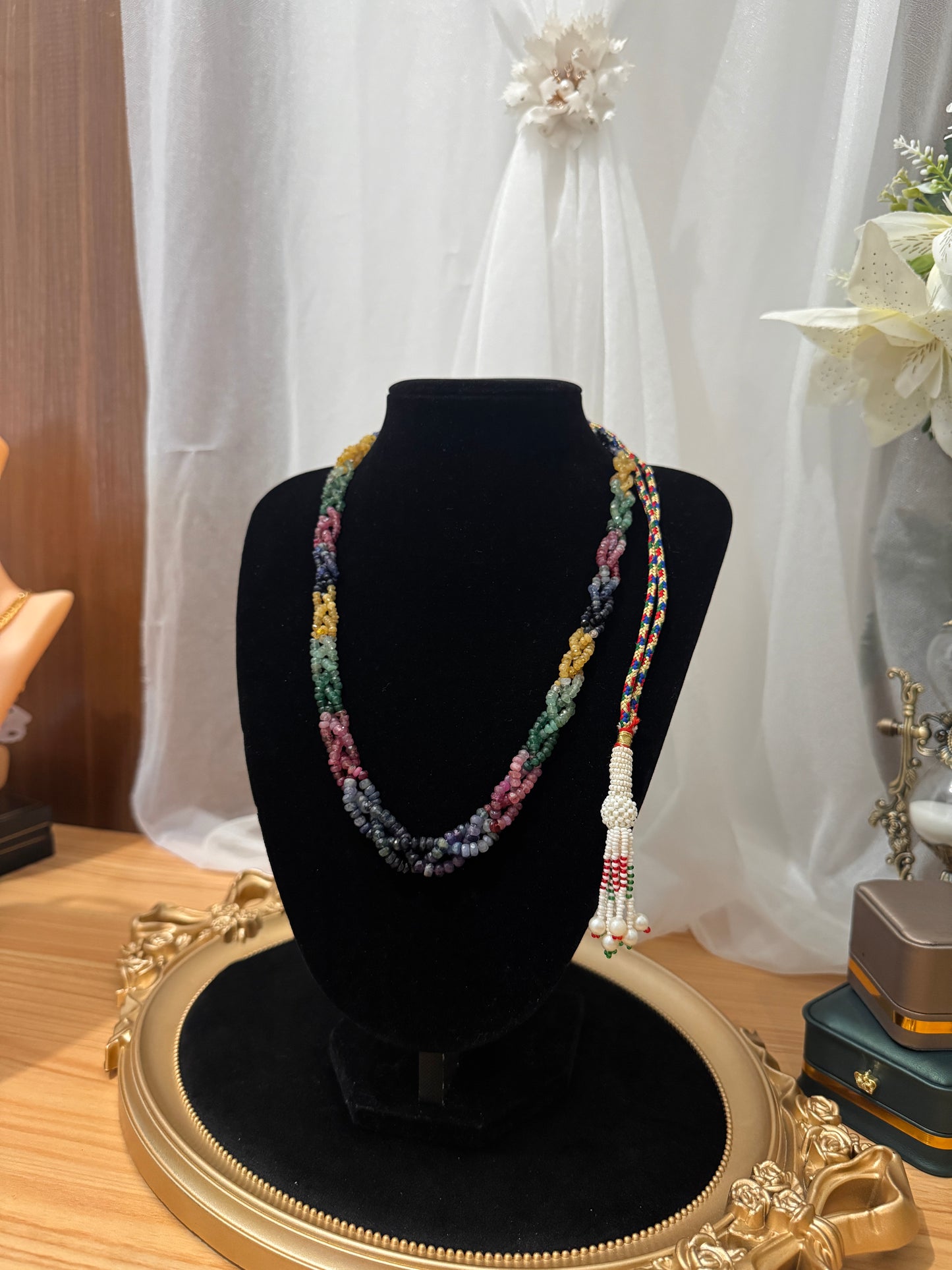 Collier Sultana – Émeraude, Saphir, Rubis & Citrine ✨