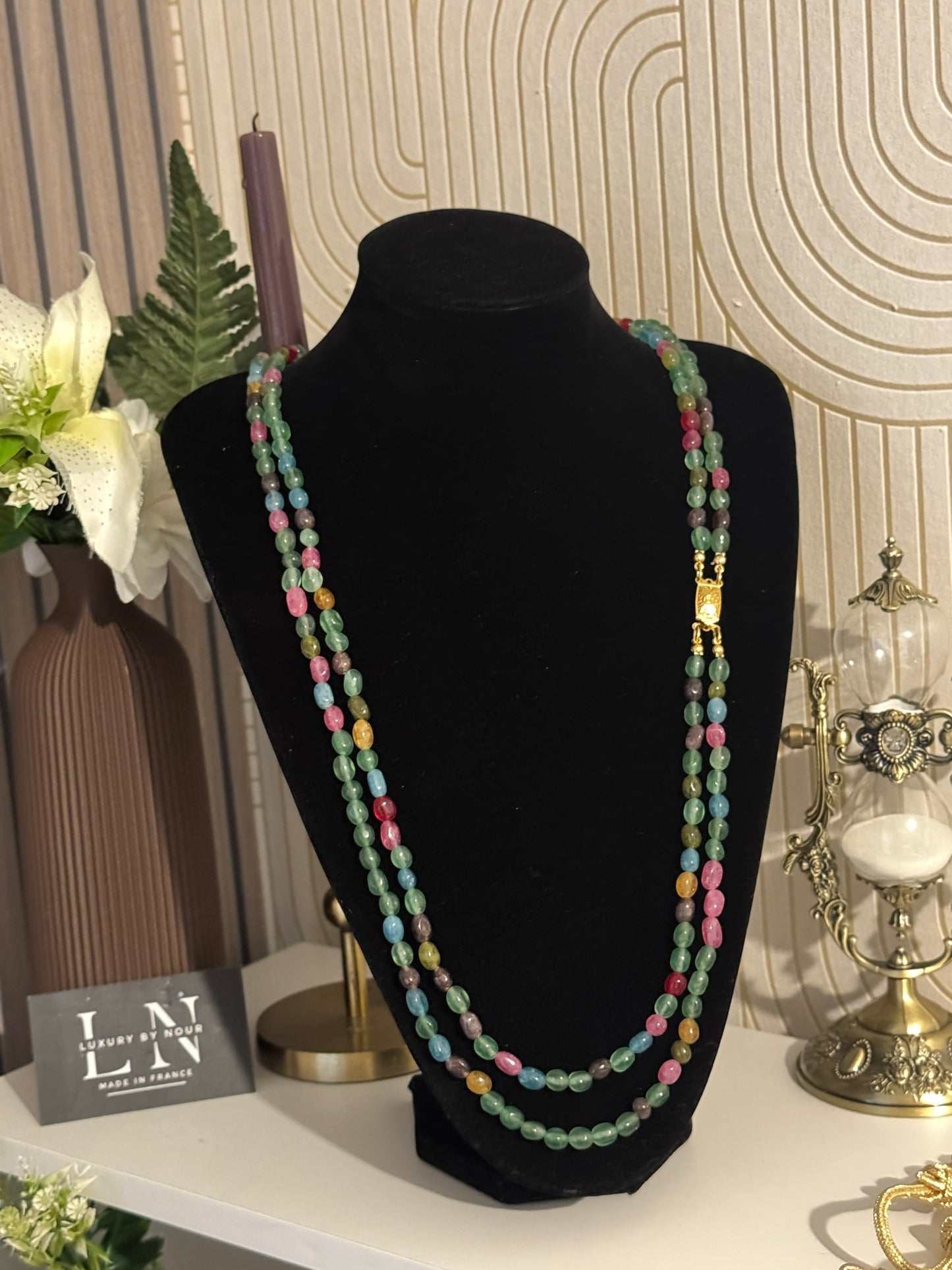 Aurélia Multigem – Sautoir Double Chaîne