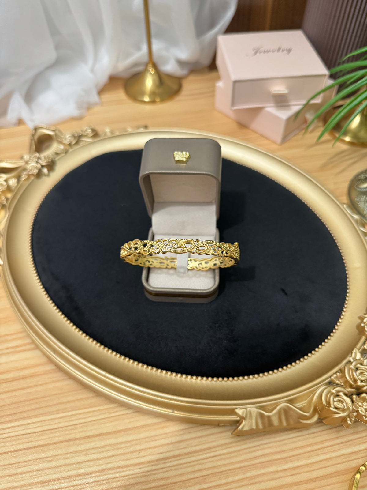 Bracelet Arabesque Oriental – Effet Or ✨