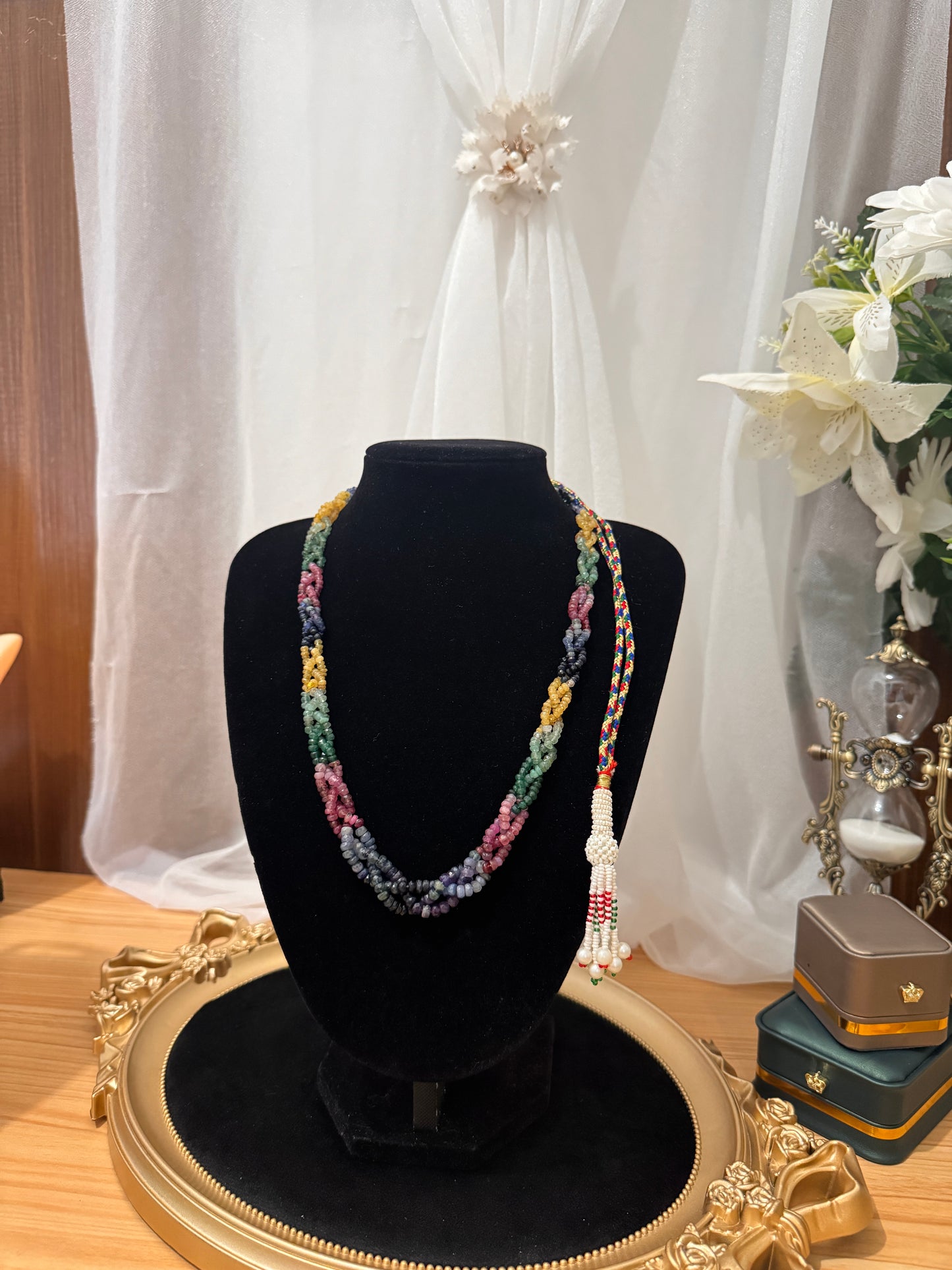Collier Sultana – Émeraude, Saphir, Rubis & Citrine ✨