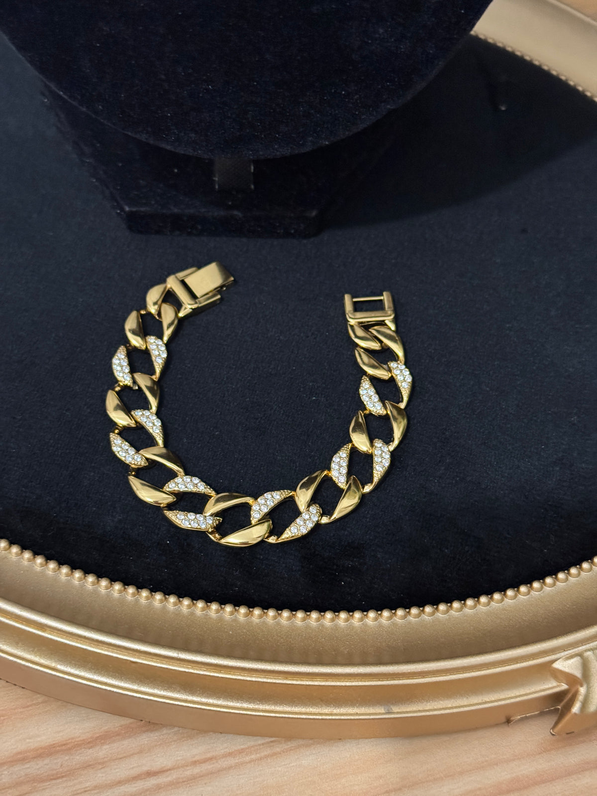 Ensemble Éclat Royal – Collier & Bracelet en acier inoxydable