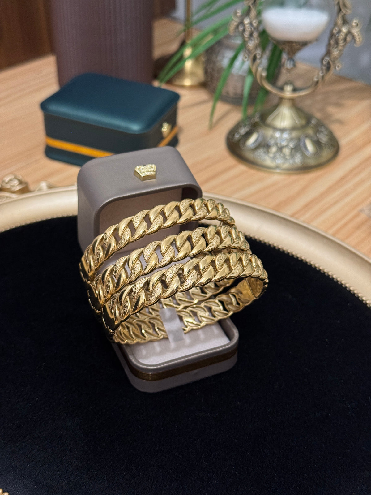 Bracelet Radco model or en acier inoxydable