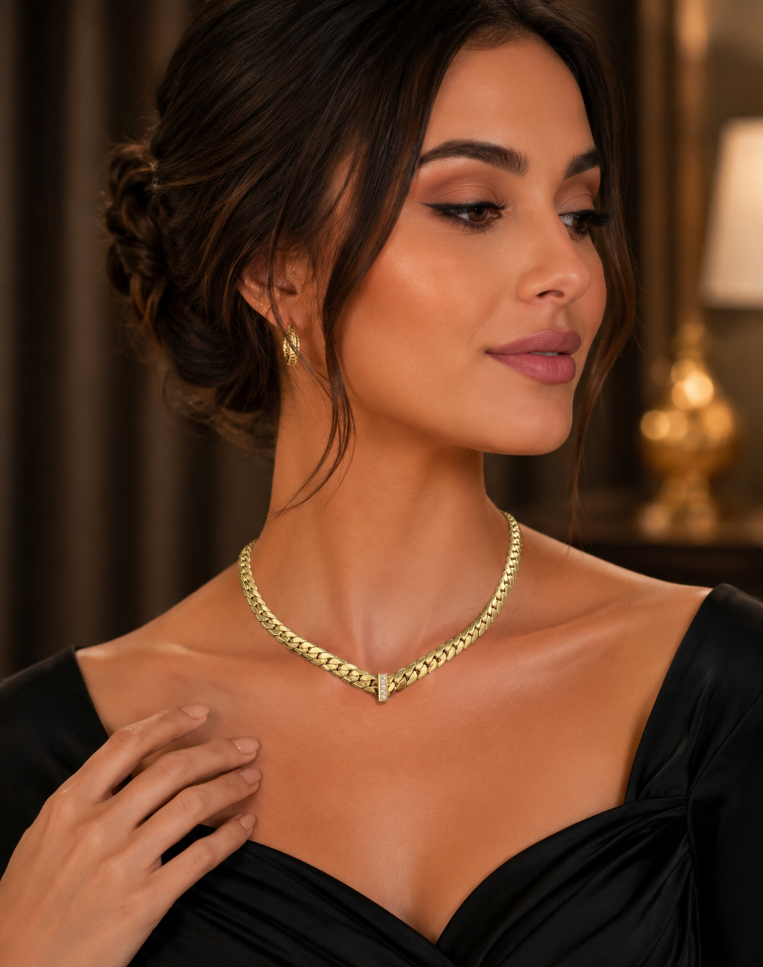 Collier Radco luxe model comme l’or