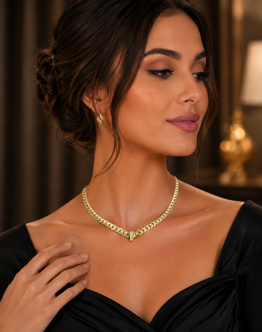 Collier Radco luxe model comme l’or