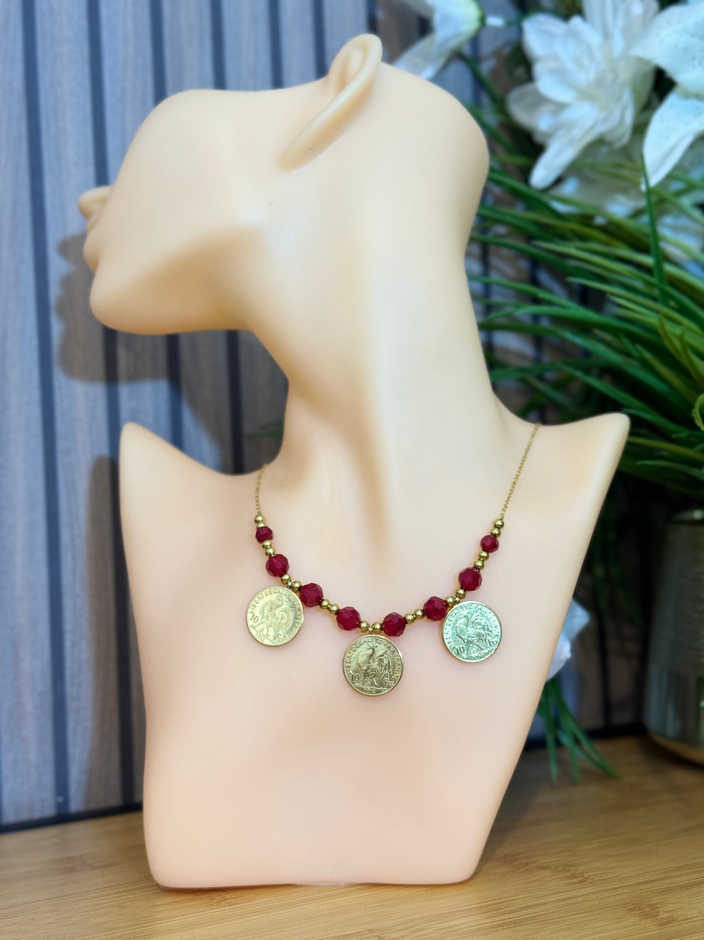 Collier 3 Louise double face