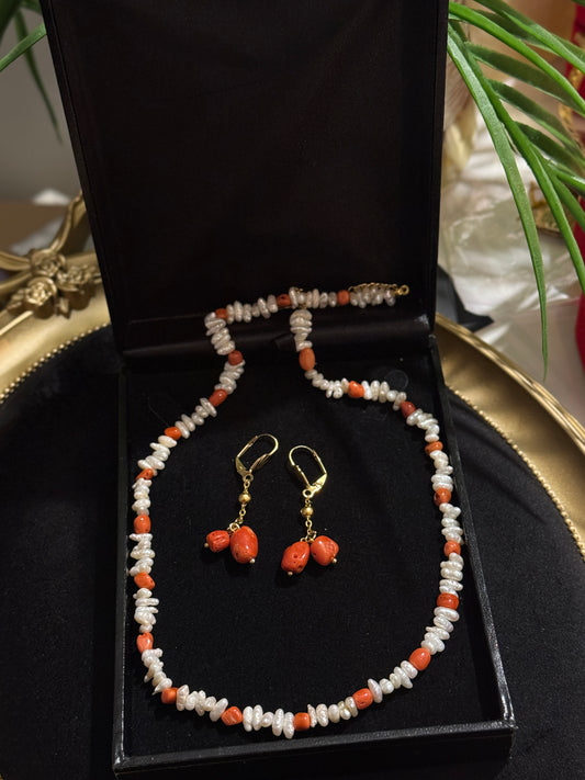 Collier joher et Corail 100%naturel