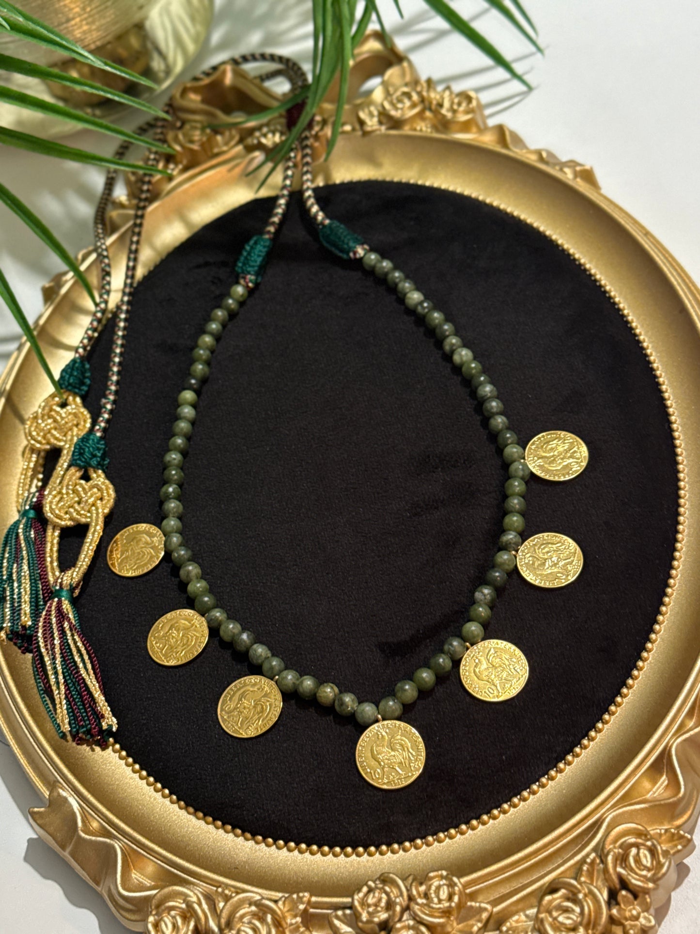 Collier Jade du Sud & Pièces Louise