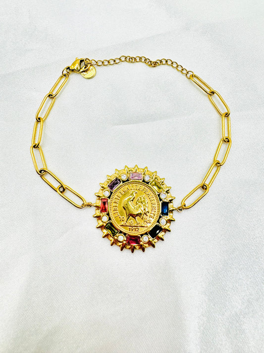 Bracelet coq d’or