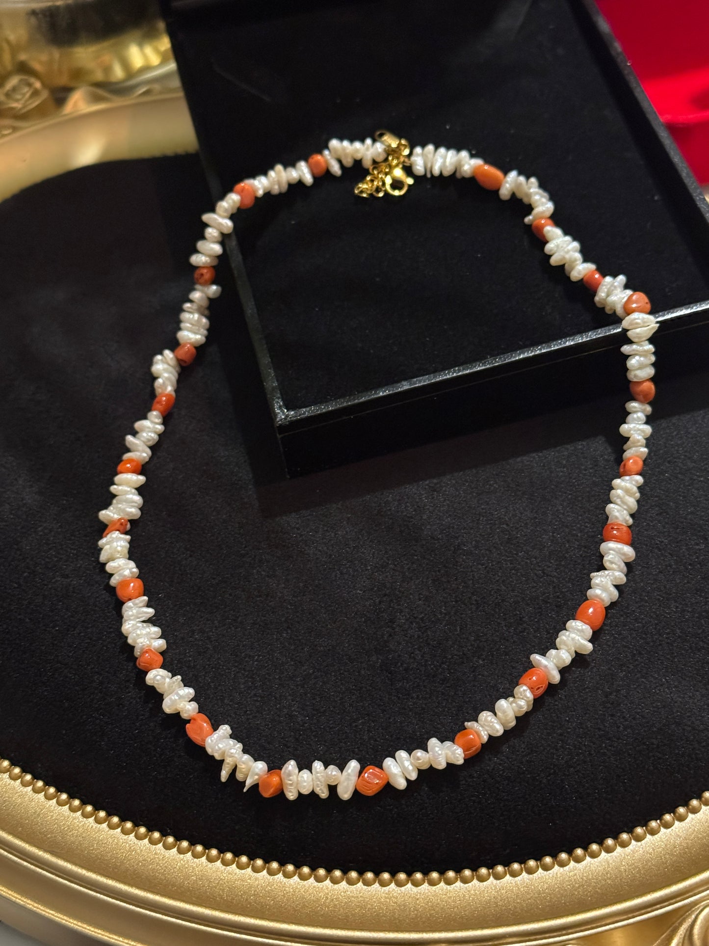 Collier joher et Corail 100%naturel