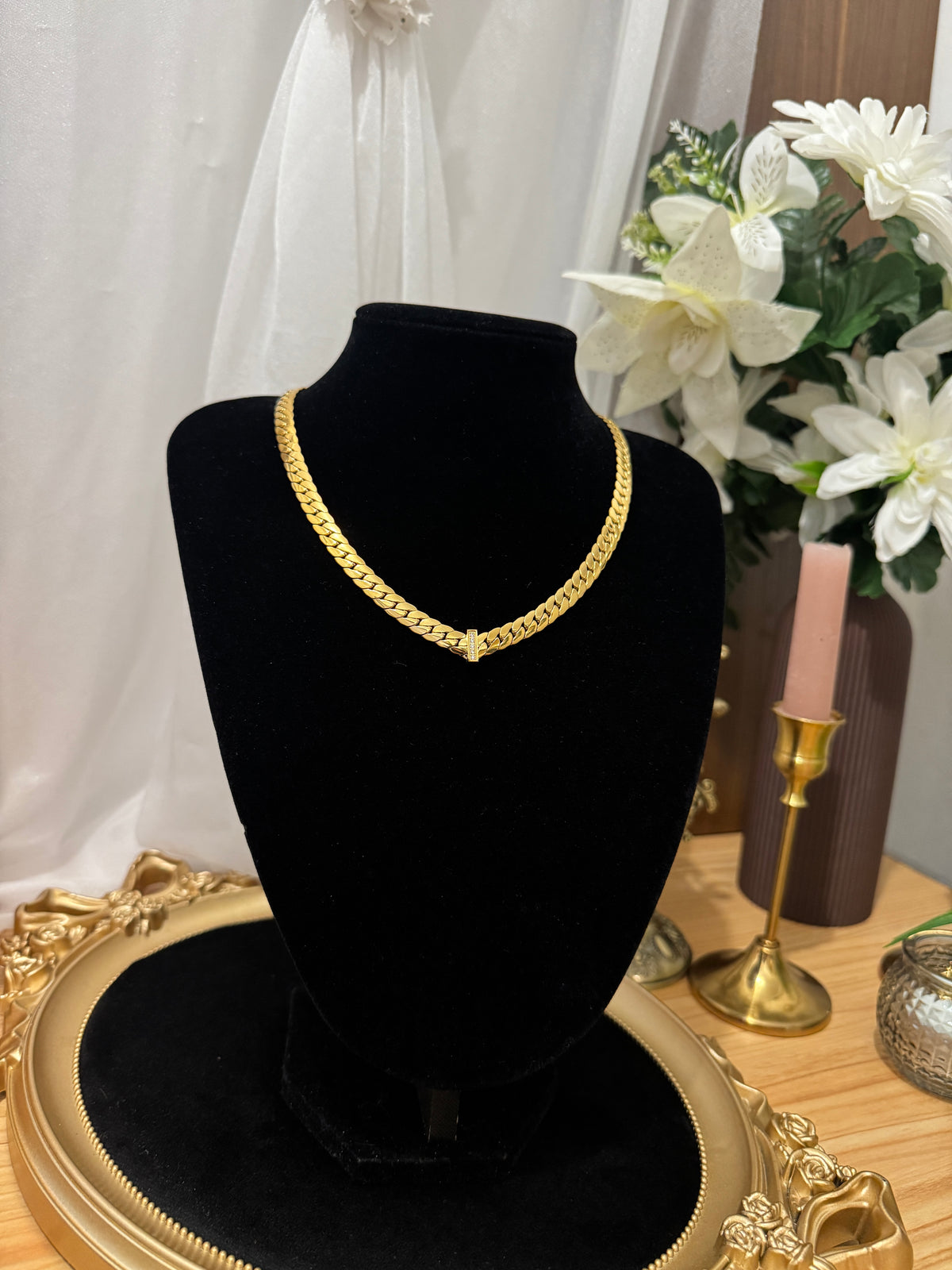 Collier Maille Dorée – Acier Inoxydable