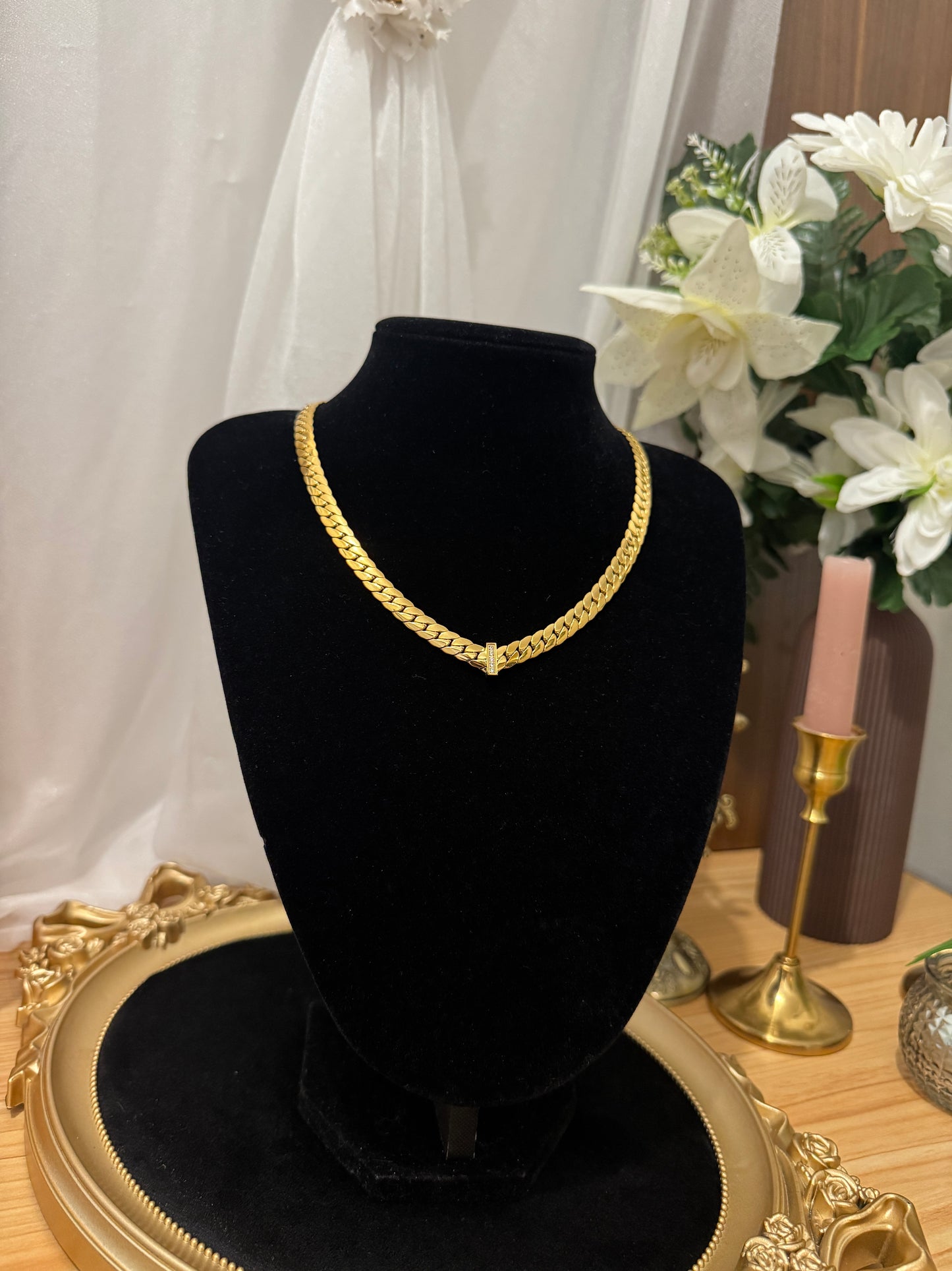 Collier Maille Dorée – Acier Inoxydable