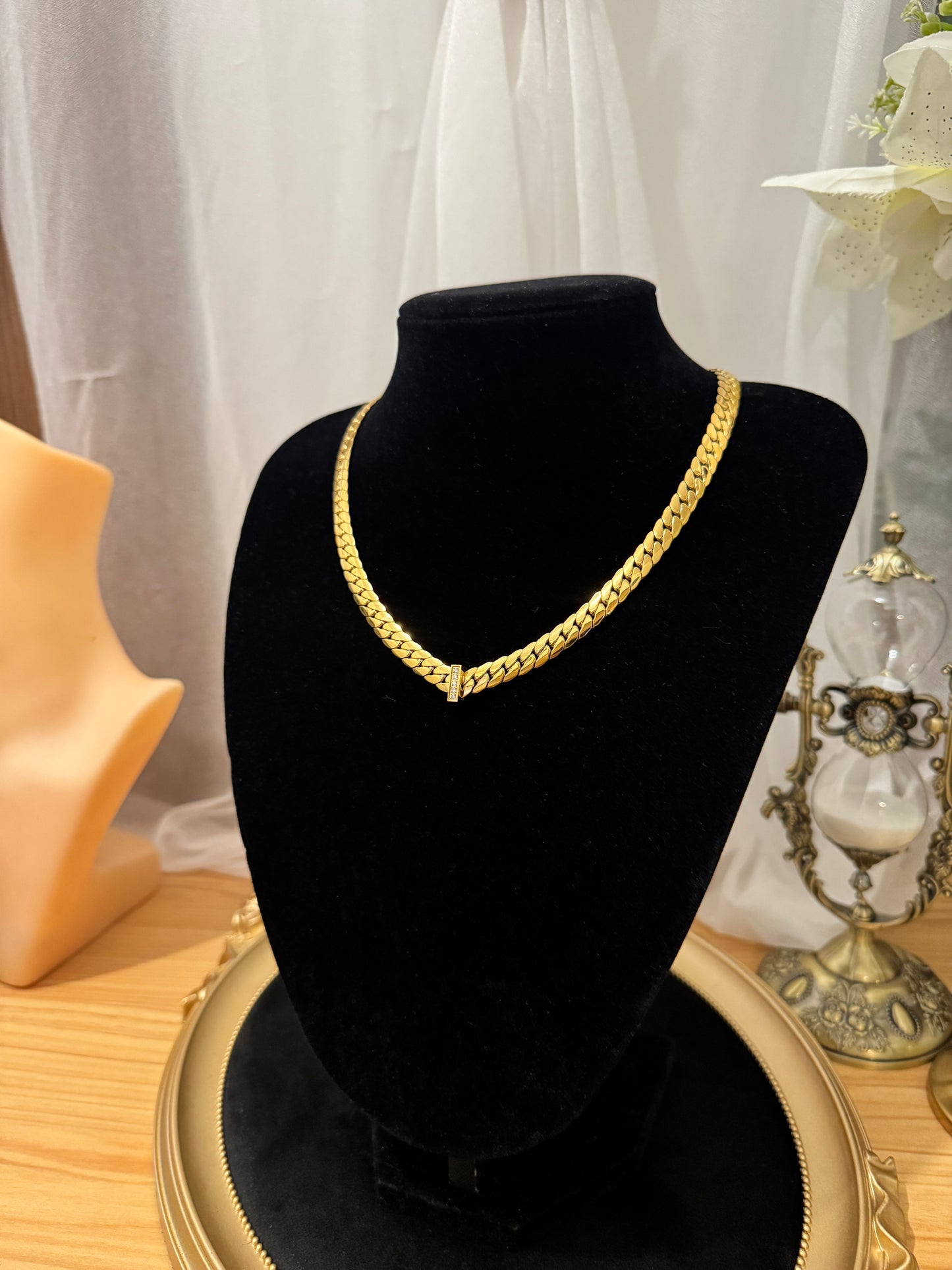 Collier Maille Dorée – Acier Inoxydable
