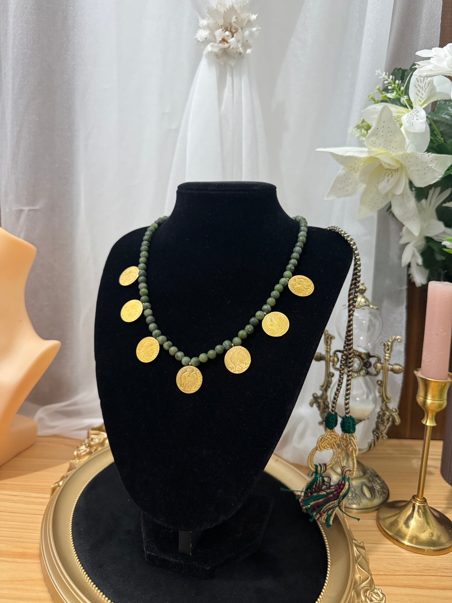 Collier Jade du Sud & Pièces Louise