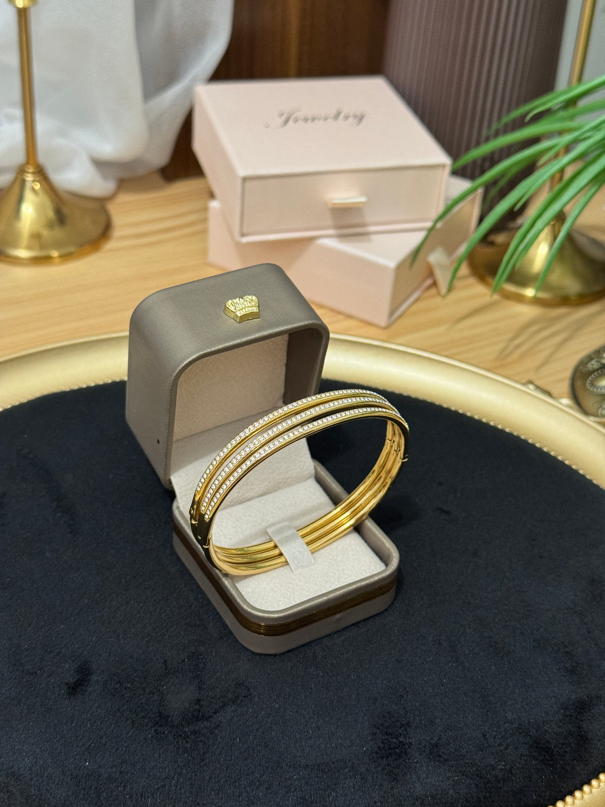 Trio de Bracelets Éclat – Effet Or