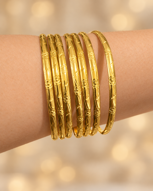 7 bracelet Sertla model or en acier inoxydable