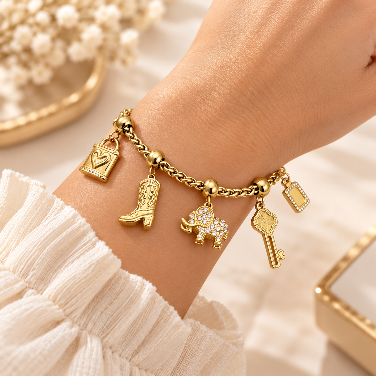 Bracelet biblou en acier inoxydable
